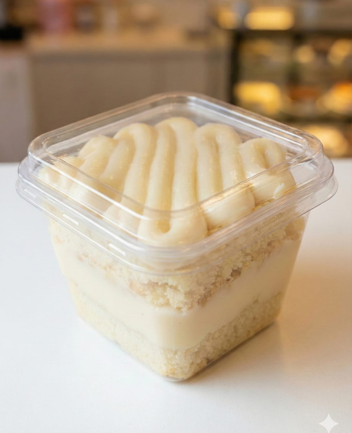 BOLO NO POTE - BRANCO COM BRIGADEIRO BRANCO