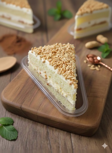 BOLO - MASSA BRANCA BRIGADEIRO BRANCO COM AMENDOIM