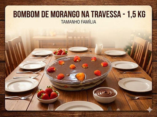 BOMBOM DE MORANGO NA TRAVESSA